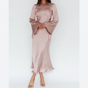 Here comes the sun open back midi dress